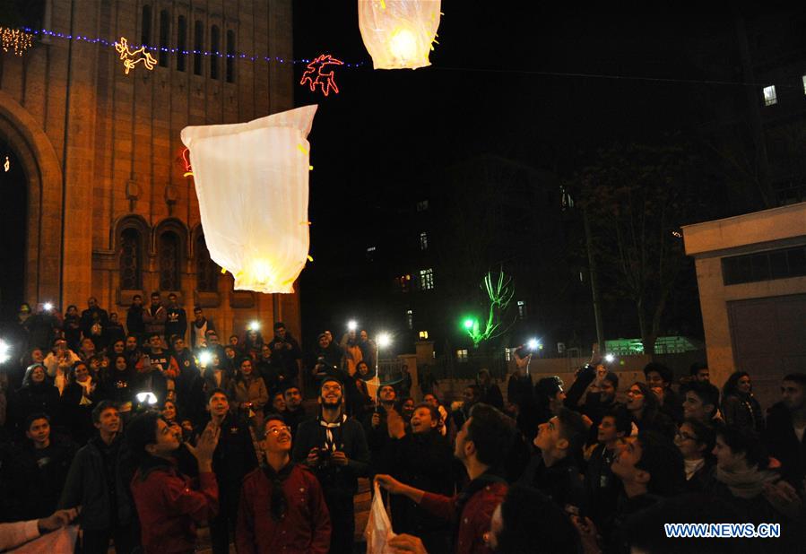 SYRIA-ALEPPO-CHRISTMAS-CELEBRATION