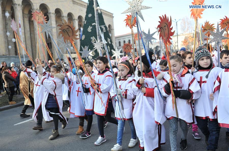 GEORGIA-TBILISI-ORTHODOX CHRISTMAS-CELEBRATION 