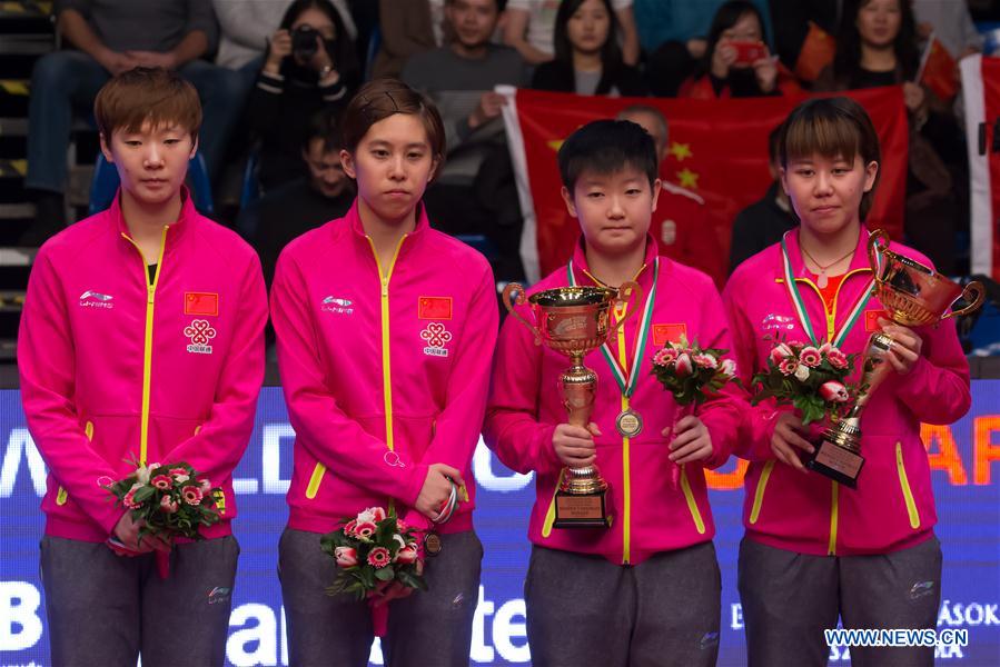 (SP)HUNGARY-BUDAPEST-ITTF WORLD TOUR-HUNGARIAN OPEN-WOMEN'S DOUBLES