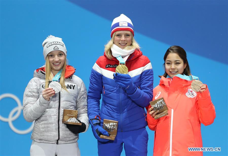 (SP)OLY-SOUTH KOREA-PYEONGCHANG-SKI JUMPING-LADIES' NORMAL HILL INDIVIDUAL-MEDAL CEREMONY