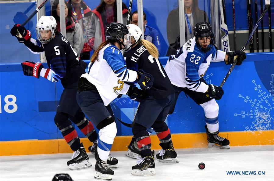 (SP)OLY-SOUTH KOREA-PYEONGCHANG-ICE HOCKEY-USA VS FIN