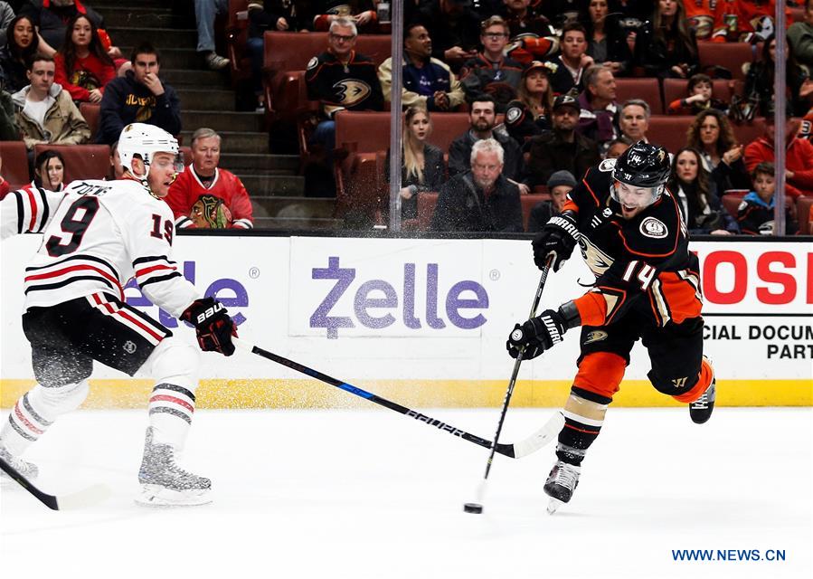 (SP)U.S.-ANAHEIM-ICE HOCKEY-NHL-CHI VS ANA