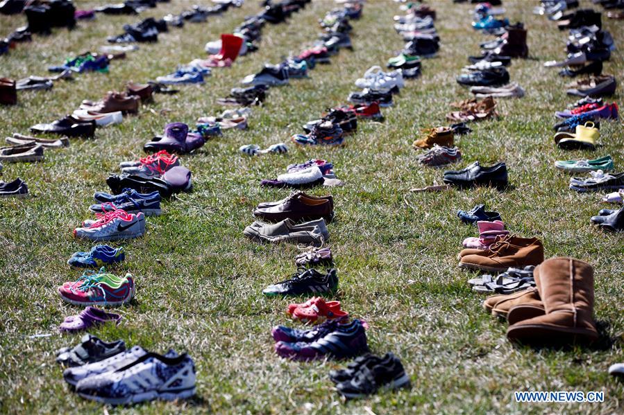 U.S.-WASHINGTON D.C.-SCHOOL SHOOTINGS-PROTEST-SHOES