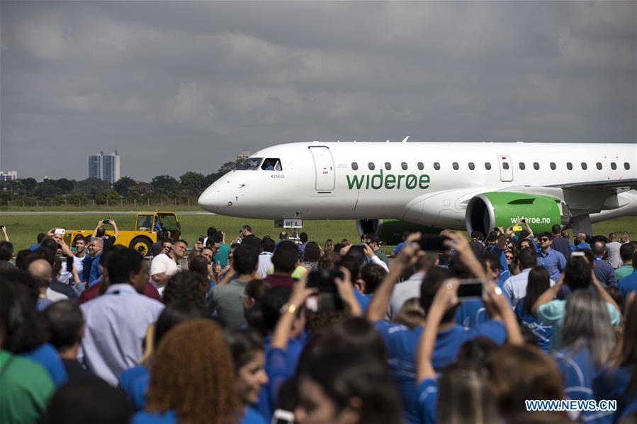 BRAZIL-SAO JOSE DOS CAMPOS-EMBRAER-E190-E2-DELIVERY