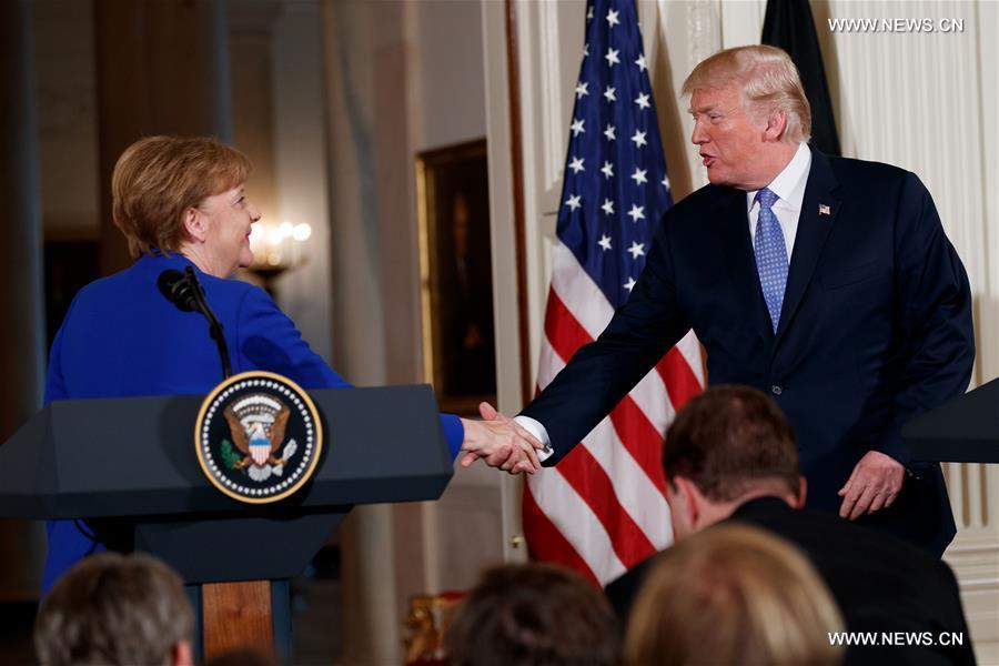 U.S.-WASHINGTON D.C.-TRUMP-GERMANY-MERKEL-MEETING