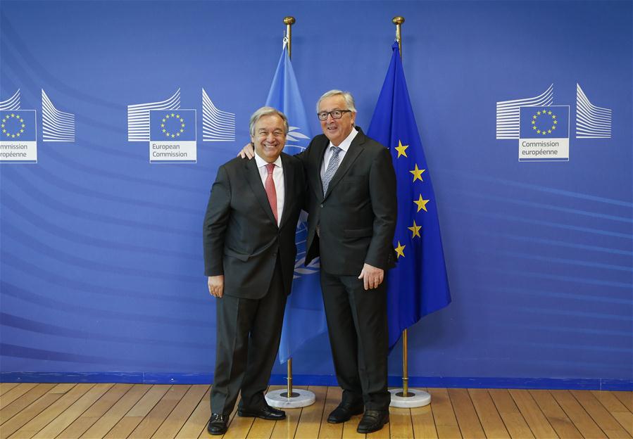 BELGIUM-BRUSSELS-EU-UN-JUNCKER-GUTERRES