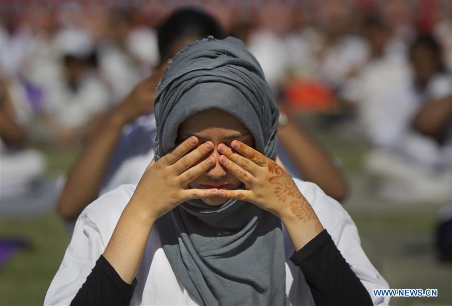 INDIAN-CONTROLLED KASHMIR-SRINAGAR-INTERNATIONAL YOGA DAY