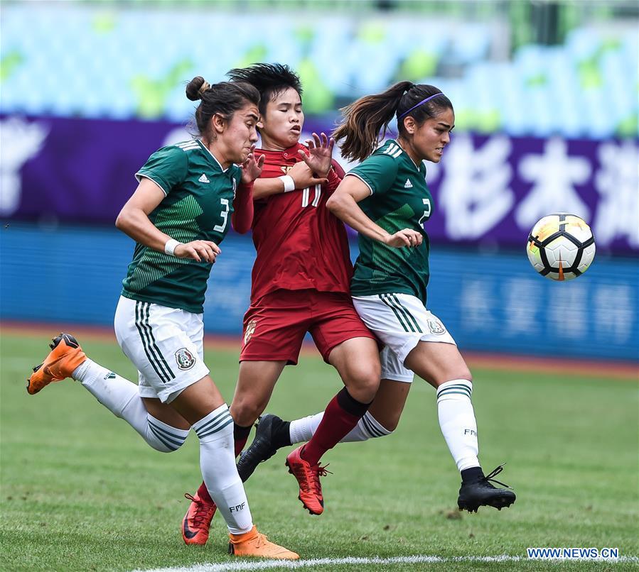 (SP)CHINA-DUYUN-FOOTBALL-INTERNATIONAL WOMEN'S YOUTH (CN)