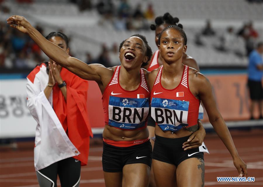 (SP)INDONESIA-JAKARTA-ASIAN GAMES-ATHLETICS-WOMEN'S 4X100M RELAY