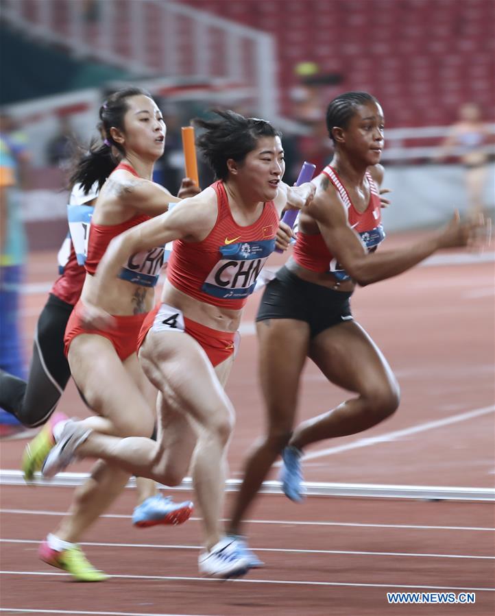 (SP)INDONESIA-JAKARTA-ASIAN GAMES-ATHLETICS-WOMEN'S 4X100M RELAY