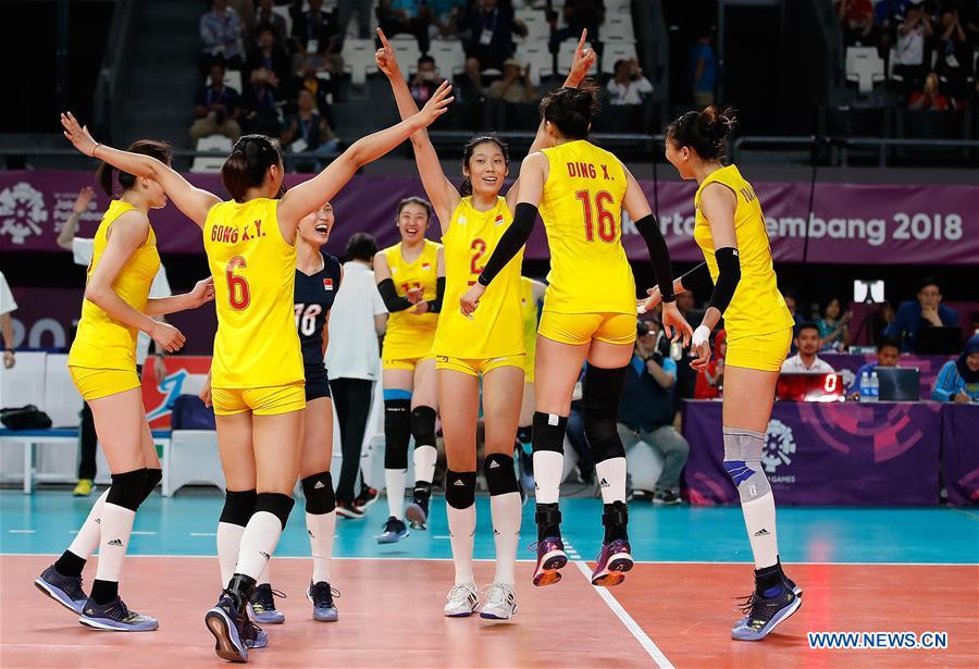 (SP)INDONESIA-JAKARTA-ASIAN GAMES-VOLLEYBALL-WOMEN'S SEMIFINAL