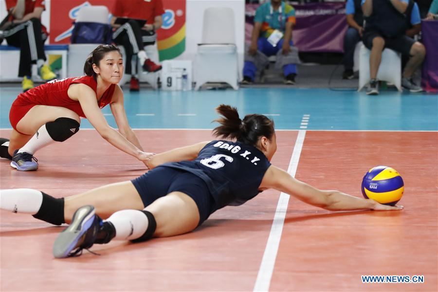 (SP)INDONESIA-JAKARTA-ASIAN GAMES-WOMEN'S VOLLEYBALL FINAL-CHINA VS THAILAND