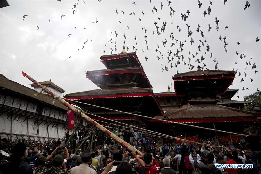 NEPAL-KATHMANDU-CULTURE-INDRAJATRA FESTIVAL-FIRST DAY