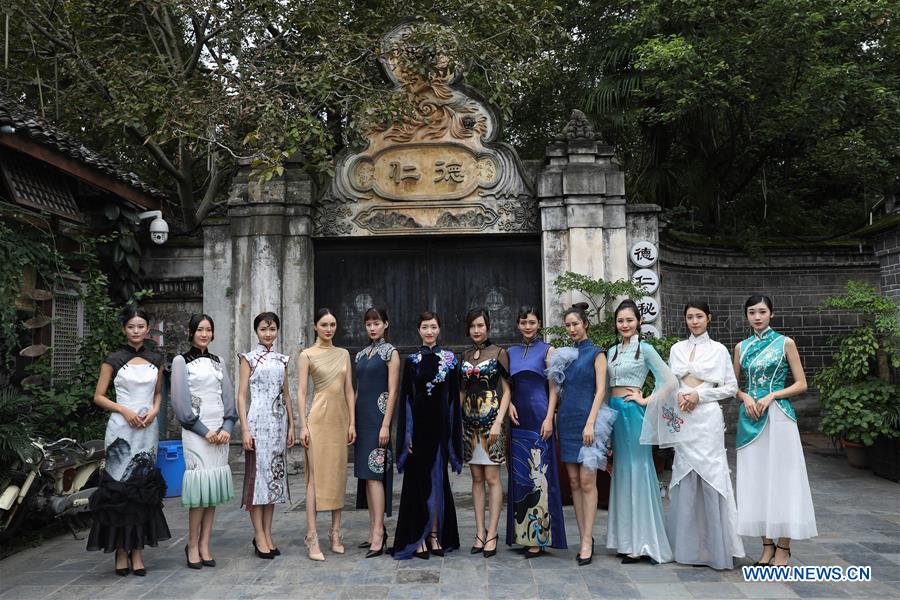 CHINA-SICHUAN-ANCIENT TOWN-CHEONGSAM SHOW (CN)