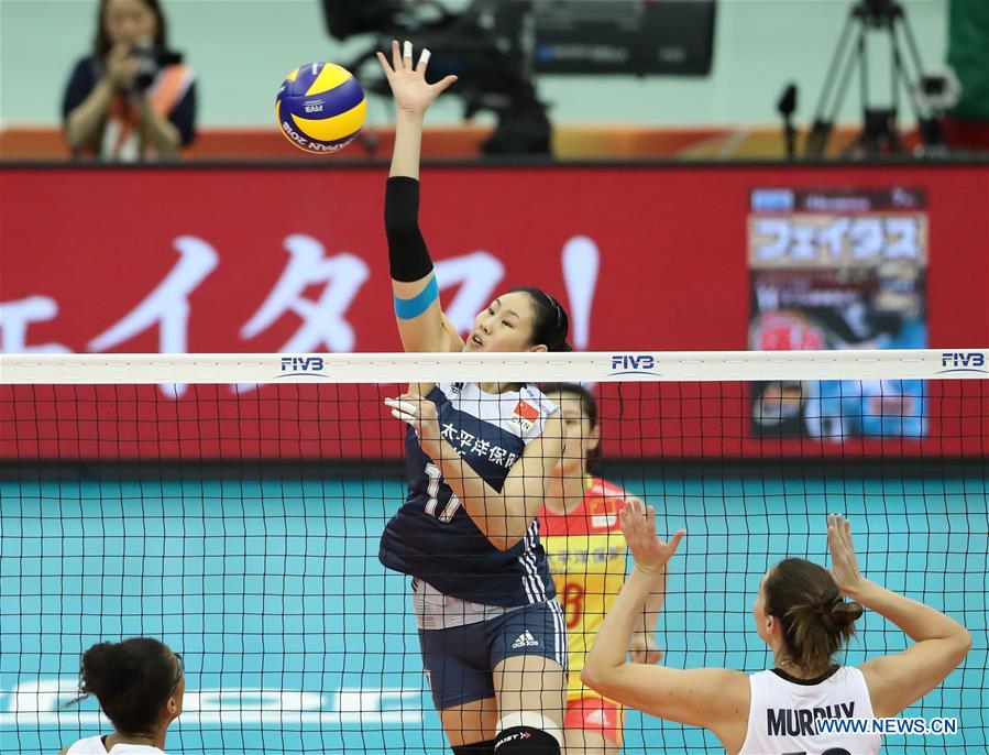 (SP)JAPAN-NAGOYA-VOLLEYBALL-WOMEN'S WORLD CHAMPIONSHIP-CHN VS USA