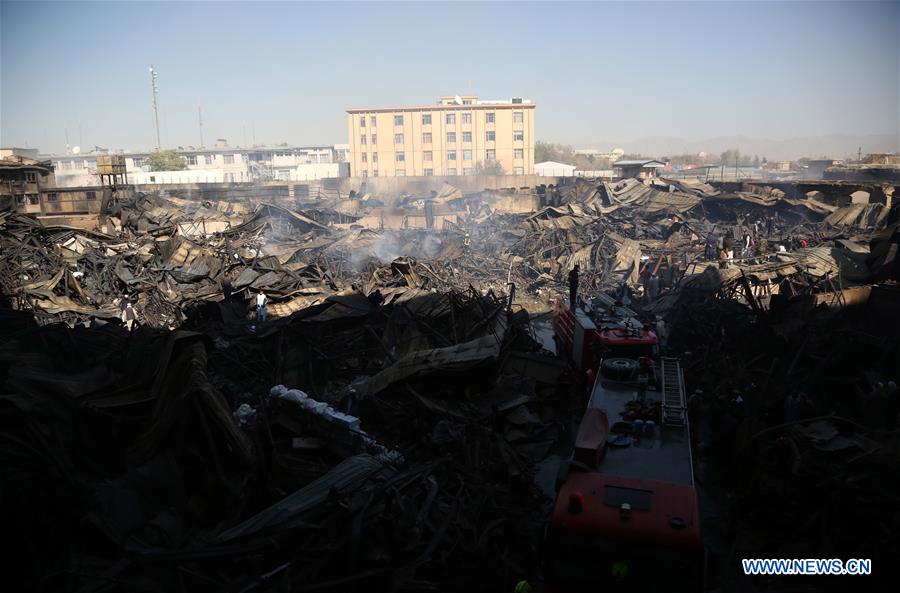 AFGHANISTAN-KABUL-MARKET-FIRE