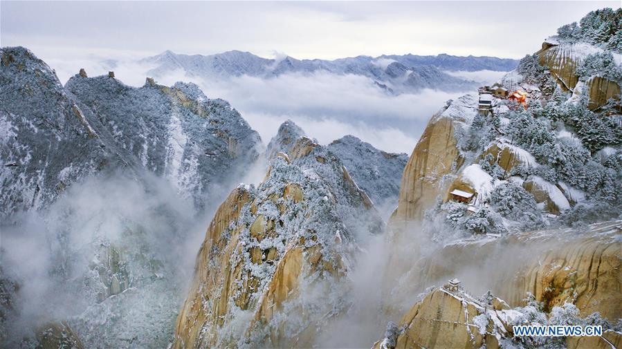 CHINA-SHAANXI-MOUNT HUASHAN-SNOW SCENERY (CN)