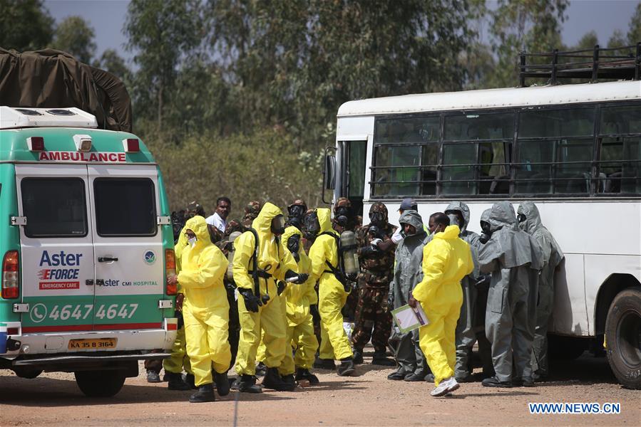 INDIA-BANGALORE-DRILL-CHLORINE GAS LEAK