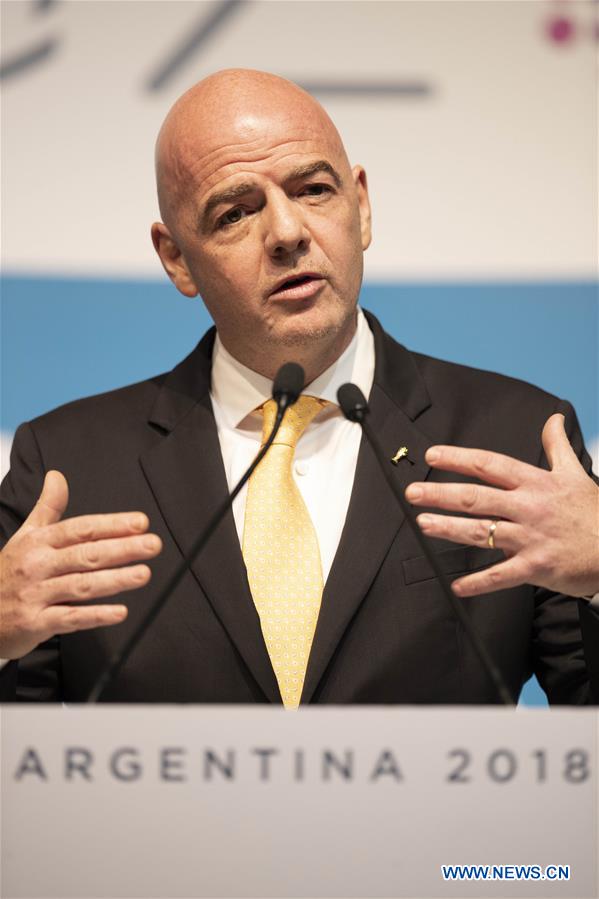 ARGENTINA-BUENOS AIRES-G20-FIFA-INFANTINO-PRESS CONFERENCE