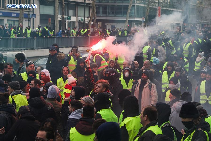 BELGIUM-BRUSSELS-YELLOW VEST-PROTEST