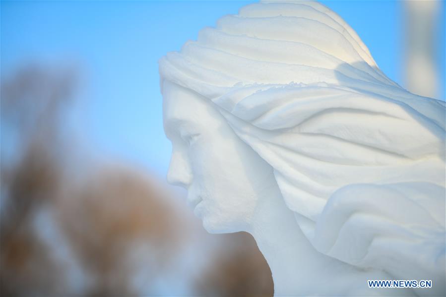 CHINA-HARBIN-COLLEGE STUDENTS-SNOW SCULPTURE COMPETITION (CN)