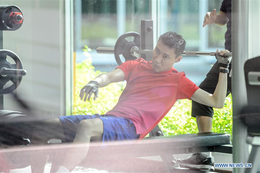 (SP)MALAYSIA-KUALA LUMPUR-BADMINTON-LEE CHONG WEI-TRAINING