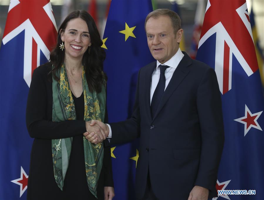 BELGIUM-BRUSSELS-EU-NEW ZEALAND-MEETING