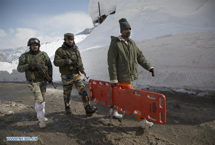 KASHMIR-SRINAGAR-AVALANCHE-POLICE POST