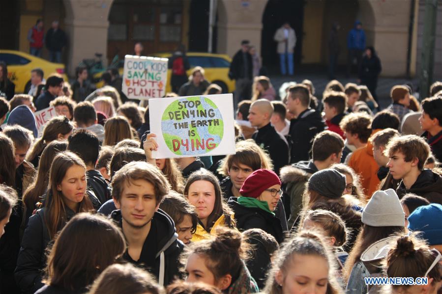 CZECH REPUBLIC-PRAGUE-STUDENTS-CLIMATE CHANGE-PROTEST