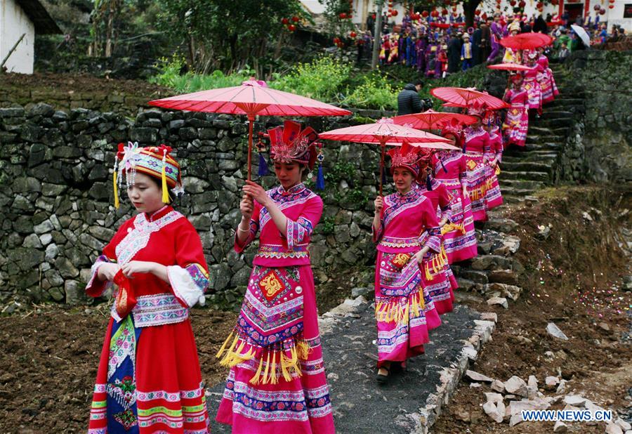 #CHINA-GUANGXI-LUOCHENG-MULAO ETHNIC GROUP-TRADITIONAL WEDDING (CN)