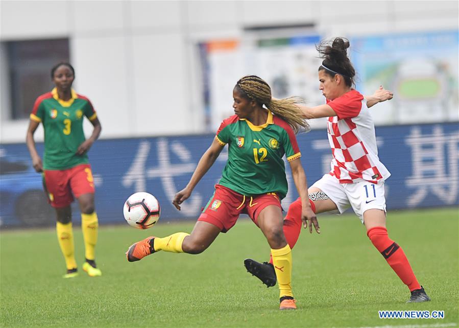 (SP)CHINA-WUHAN-WOMEN'S FOOTBALL TOURNAMENT-CAMEROON VS CROATIA