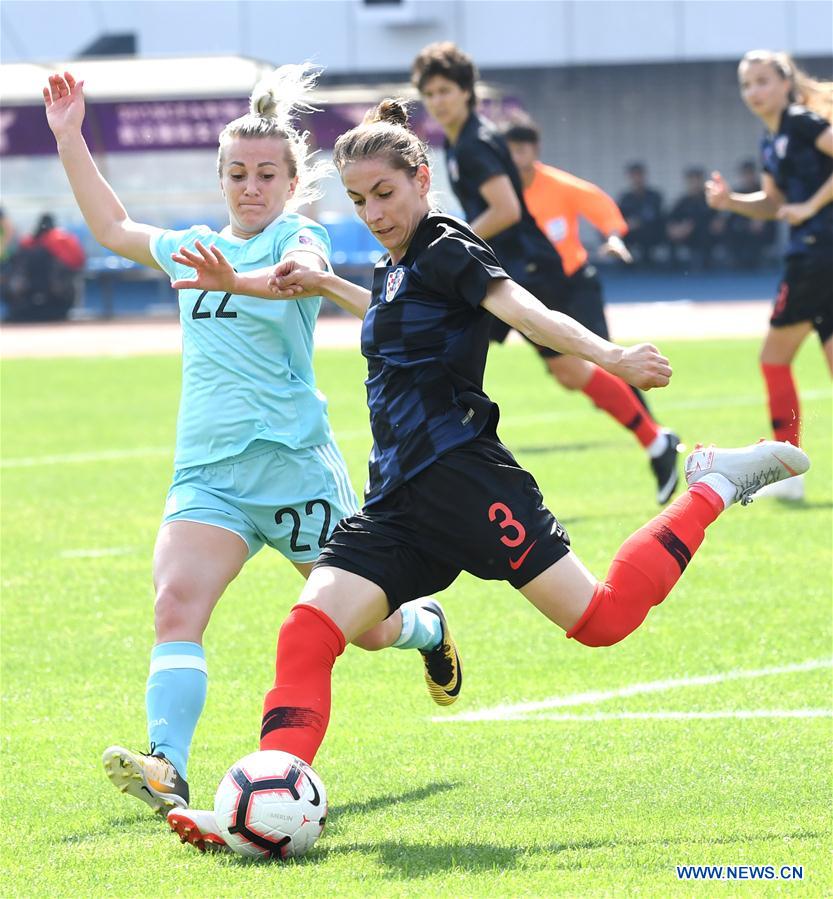 (SP)CHINA-WUHAN-FOOTBALL-INTERNATIONAL WOMEN'S FOOTBALL TOURNAMENT WUHAN 2019-3RD PLACE FINAL-RUSSIA VS CROATIA