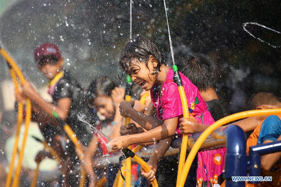 MYANMAR-YANGON-TRADITIONAL WATER FESTIVAL