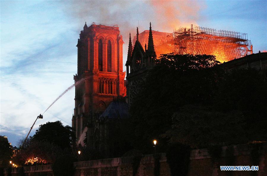 FRANCE-PARIS-NOTRE DAME CATHEDRAL-FIRE