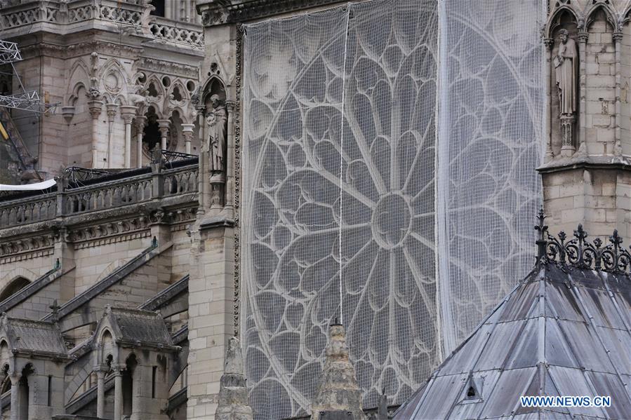 FRANCE-PARIS-NOTRE-DAME CATHEDRAL-RAIN-PROTECTION