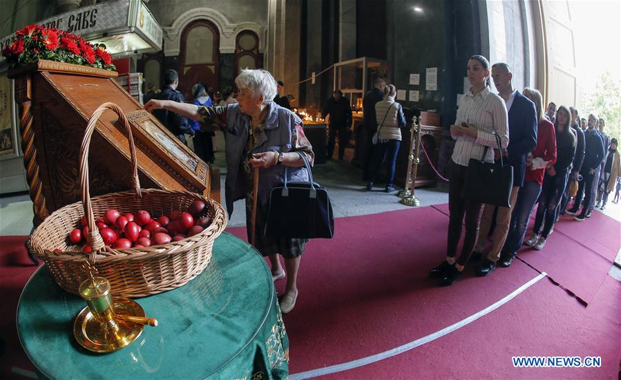 SERBIA-BELGRADE-EASTER MASS