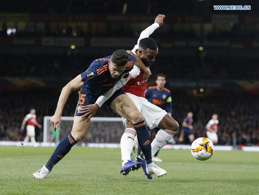 (SP)BRITAIN-LONDON-FOOTBALL-UEFA EUROPA LEAGUE-ARSENAL VS VALENCIA