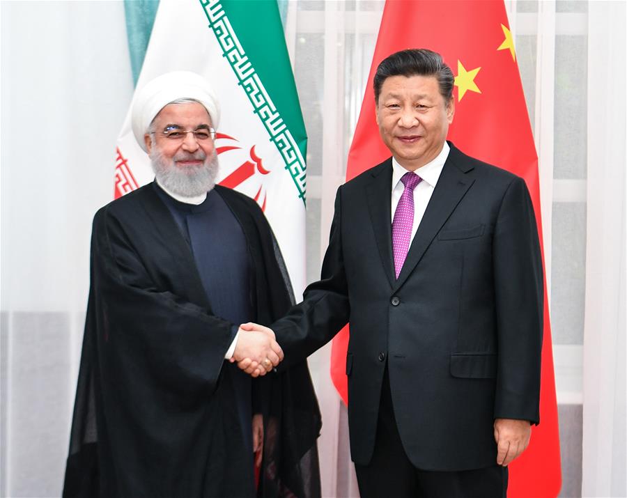 KYRGYZSTAN-BISHKEK-XI JINPING-IRANIAN PRESIDENT-MEETING