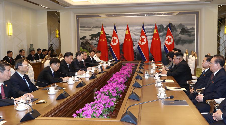 DPRK-PYONGYANG-CHINA-XI JINPING-KIM JONG UN-TALKS