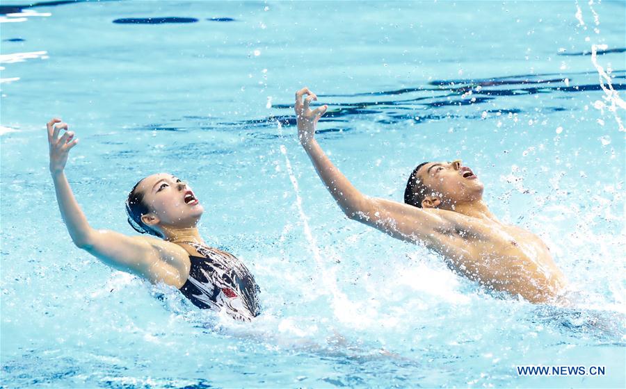 (SP)SOUTH KOREA-GWANGJU-FINA WORLD CHAMPIONSHIPS-ARTISTIC SWIMMING-MIXED DUET TECHNICAL