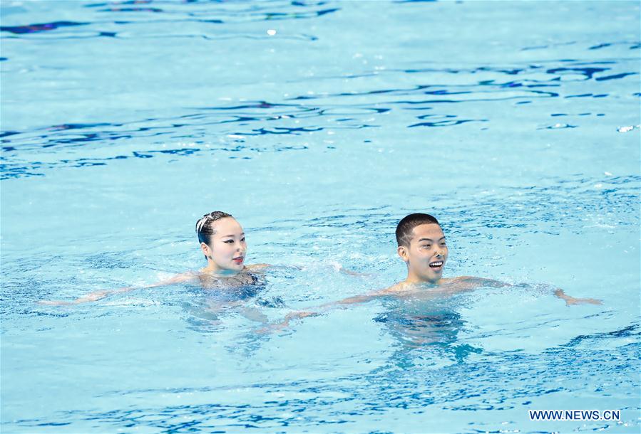 (SP)SOUTH KOREA-GWANGJU-FINA WORLD CHAMPIONSHIPS-ARTISTIC SWIMMING-MIXED DUET TECHNICAL