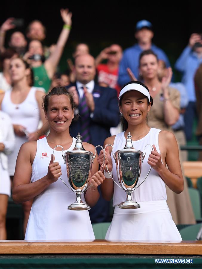 (SP)BRITAIN-LONDON-TENNIS-WIMBLEDON-WOMEN'S DOUBLES-FINAL