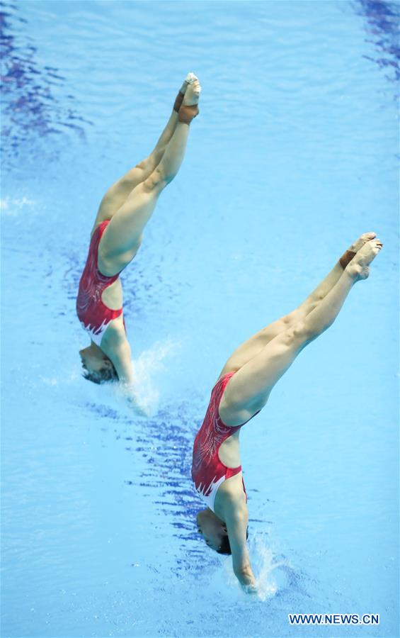 (SP)SOUTH KOREA-GUANGJU-FINA WORLD CHAMPIONSHIPS-WOMEN'S 3M SYNCHRO SPRINGBOARD