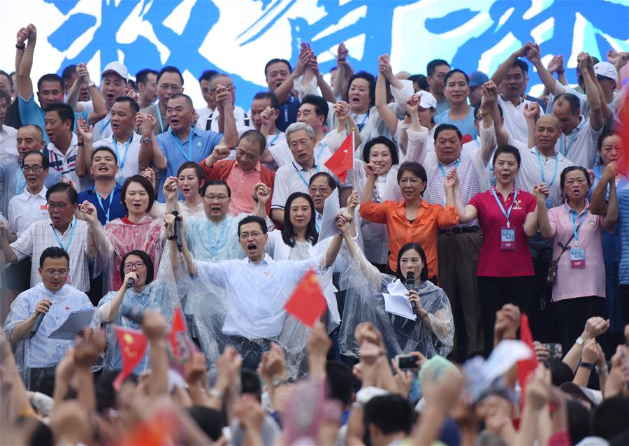 CHINA-HONG KONG-OPPOSITION TO VIOLENCE-RALLY (CN)