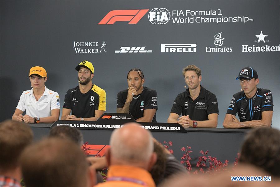 (SP)SINGAPORE-F1-GRAND PRIX-PRESS CONFERENCE