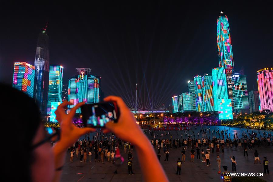 CHINA-SHENZHEN-LIGHT SHOW-CELEBRATION (CN)