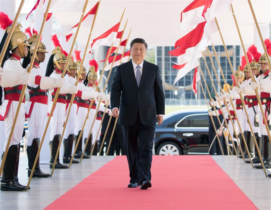 BRAZIL-BRASILIA-XI JINPING-BRAZILIAN PRESIDENT-TALKS