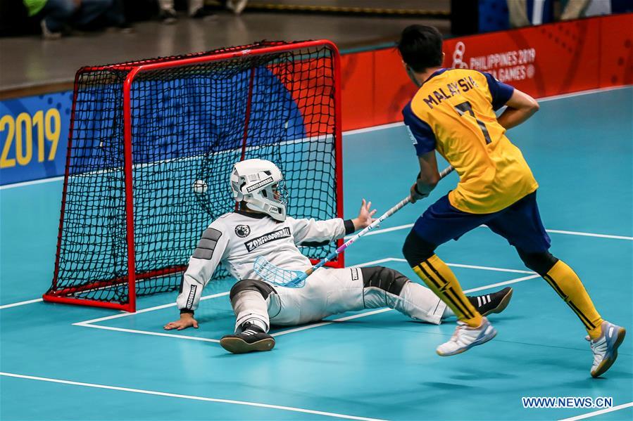 (SP)PHILIPPINES-QUEZON CITY-SEA GAMES-MEN'S FLOORBALL-PHILIPPINES  VS MALAYSIA