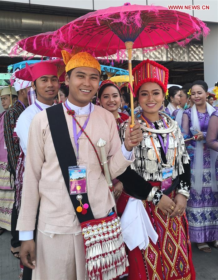 MYANMAR-NAY PYI TAW-CHINESE PRESIDENT-PEOPLE-WELCOME