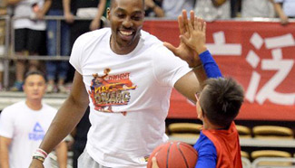 Dwight Howard of NBA attends promotion event in China's Nanchang